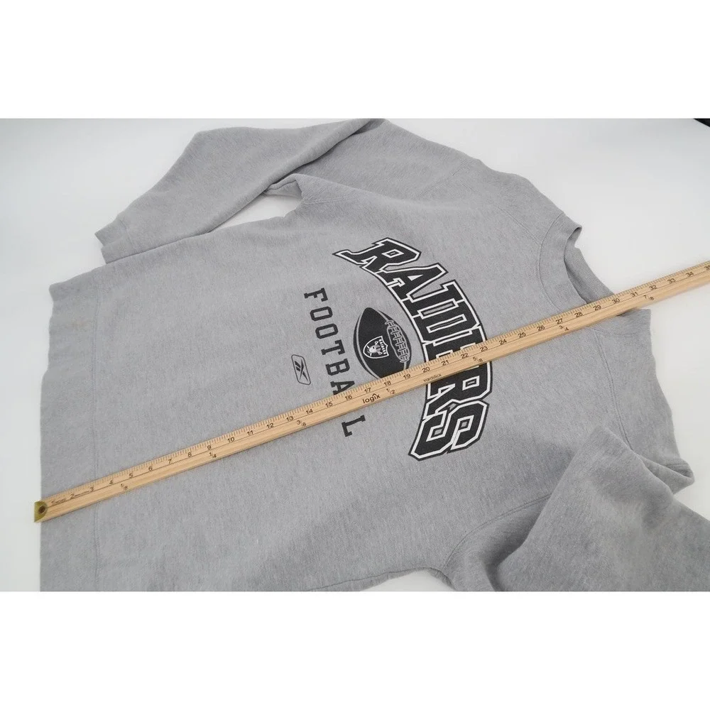 Vintage Oakland Raiders Football‎ Crewneck Sweatshirt Big Logo Mens Medium Tall